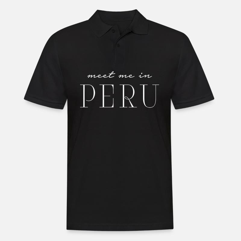 Ich liebe Peru - Männer Poloshirt - Schwarz