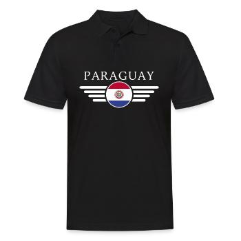 J’aime le Paraguay, T-shirt design de style élégance - Polo Homme - noir - Devant - Kai (181cm)