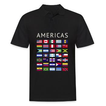 Country flags Americas National Flags America - Men's Polo Shirt - black - Front - Kai (181cm)