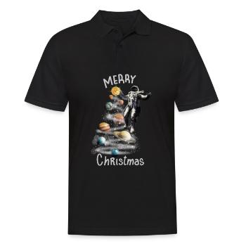 Noël dans l’espace Astronaute du système solaire - Polo Homme - noir - Devant - Kai (181cm)