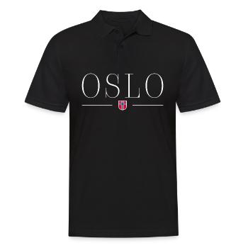 Oslo, Norway Style Design T-Shirt - Men's Polo Shirt - black - Front - Kai (181cm)