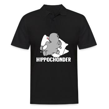 Hippochonder - Männer Poloshirt - Schwarz - Vorne - Kai (181cm)