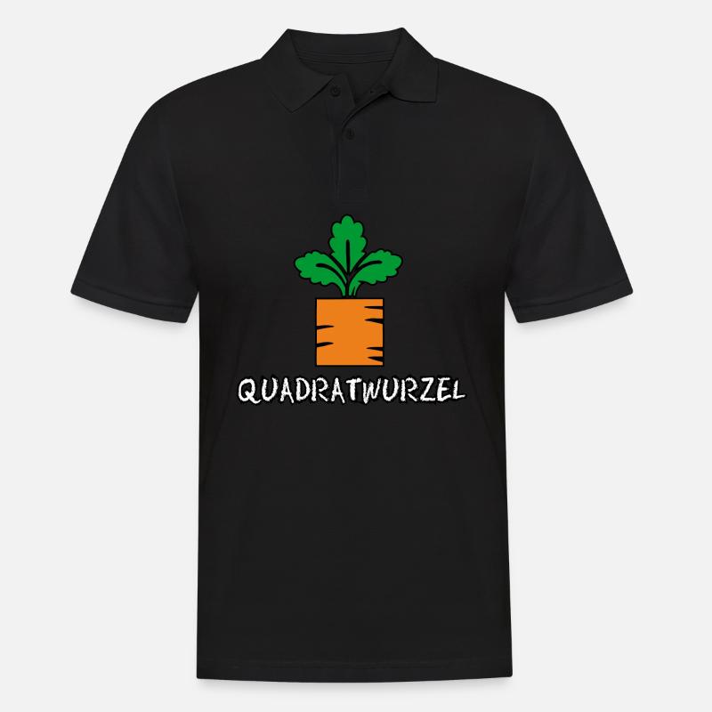 Quadratwurzel - Männer Poloshirt - Schwarz