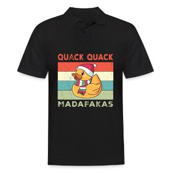 Funny Duck Sayings Rubber Duck Quack Quack Ducks - Men's Polo Shirt - black - Front - Kai (181cm)