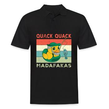 Funny Duck Sayings Rubber Duck Quack Quack Ducks - Men's Polo Shirt - black - Front - Kai (181cm)