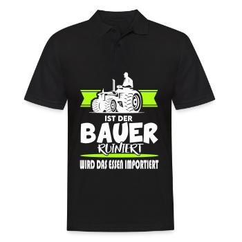 Ist der Bauer ruiniert Demostration Protest - Männer Poloshirt - Schwarz - Vorne - Kai (181cm)