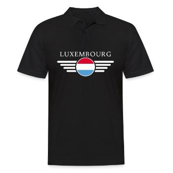 T-shirt luxembourgeois : diversité, histoire, charme - Polo Homme - noir - Devant - Kai (181cm)