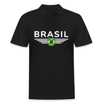 I Love Brazil Outfit T-Shirt Design Gift - Men's Polo Shirt - black - Front - Kai (181cm)