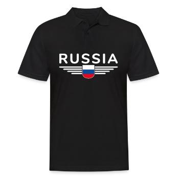 T-shirt Russie – Fierté et tradition - Polo Homme - noir - Devant - Kai (181cm)