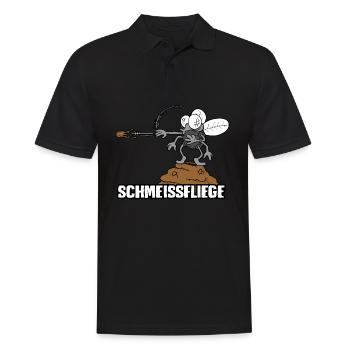 Schmeissfliege - Männer Poloshirt - Schwarz - Vorne - Kai (181cm)