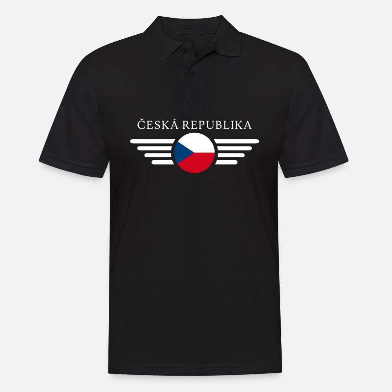 Tschechien - Männer Poloshirt - Schwarz