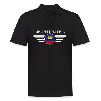 Liechtenstein T-Shirt: Kultur, Pracht - Männer Poloshirt - Schwarz - Vorne - Kai (181cm)