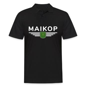 Maikop Design – For fans of the capital city of Adygea - Men's Polo Shirt - black - Front - Kai (181cm)