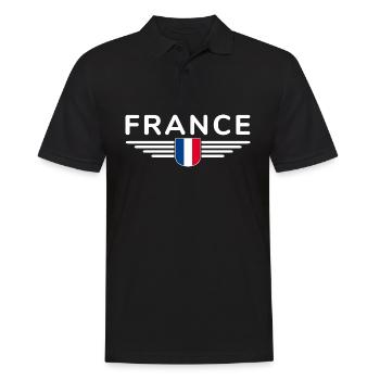 I Love France Elegance Style Design Outfits - Men's Polo Shirt - black - Front - Kai (181cm)