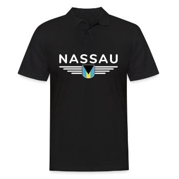 Nassau Bahamas: Tropical T-Shirt - Polo Homme - noir - Devant - Kai (181cm)