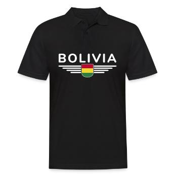 J’aime la Bolivie, T-shirt design de style élégance - Polo Homme - noir - Devant - Kai (181cm)