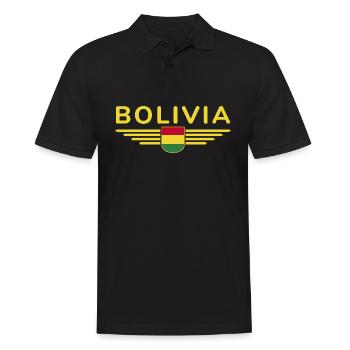 J’aime la Bolivie, T-shirt design de style élégance - Polo Homme - noir - Devant - Kai (181cm)