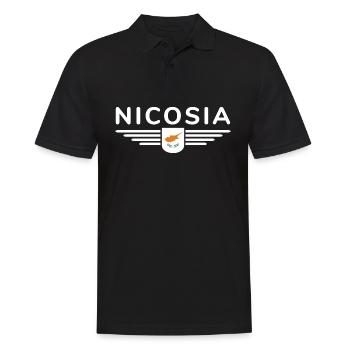 Nikosia Design – Hauptstadt Zyperns - Männer Poloshirt - Schwarz - Vorne - Kai (181cm)