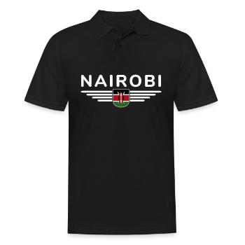 Fans de Nairobi : T-shirt pour les amoureux du Kenya - Polo Homme - noir - Devant - Kai (181cm)