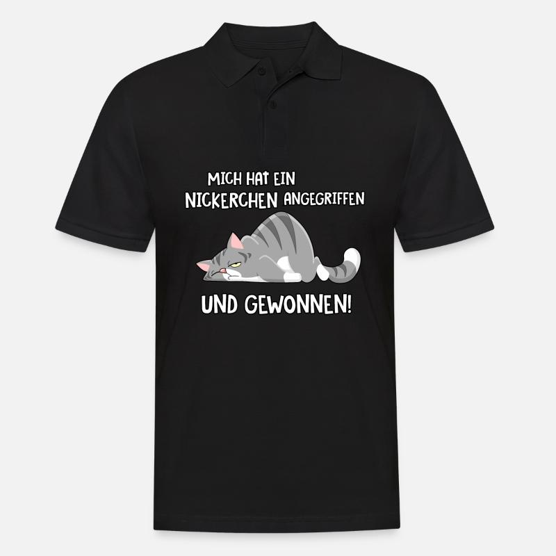 Mich hat ein Nickerchen angegriffen - Männer Poloshirt - Schwarz