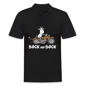 Bock auf Bock - Männer Poloshirt - Schwarz - Vorne - Kai (181cm)