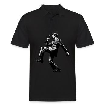 Vintage Suave Silhouette - Polo Homme - noir - Devant - Kai (181cm)