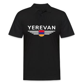 Erevan Design – Vivez l’Arménie - Polo Homme - noir - Devant - Kai (181cm)