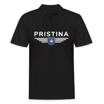 Pristina Kosovo Fan T-Shirt Design - Männer Poloshirt - Schwarz - Vorne - Kai (181cm)