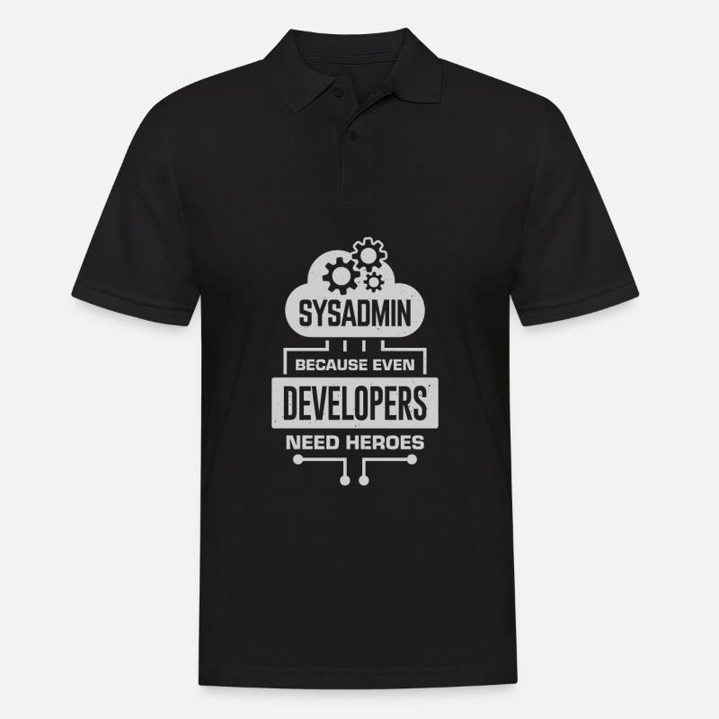 System Administrator Sysadmin Gift - Men's Polo Shirt - black