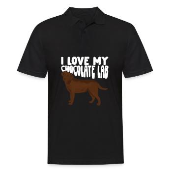 Labrador Retriever Hund Hundehalter Geschenk - Männer Poloshirt - Schwarz - Vorne - Kai (181cm)