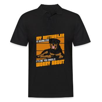 Drôle de cadeau pour chien Rottweiler - Polo Homme - noir - Devant - Kai (181cm)