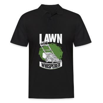 Rasenmäher Rasen Mähen Garten Gärtner Geschenk - Männer Poloshirt - Schwarz - Vorne - Kai (181cm)