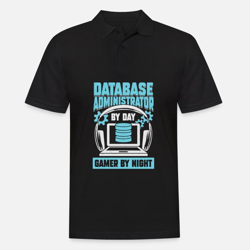 Databaseadministrator DBA Gaming Gamer Gave - Poloskjorte for menn - svart
