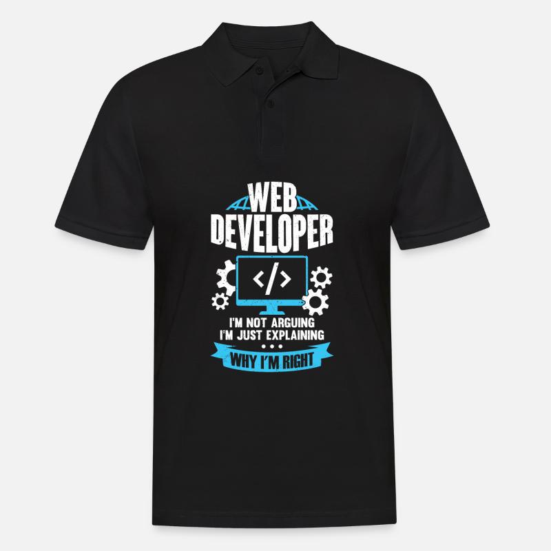 Drôle de web design Profession Web Designer Cadeau - Polo Homme - noir