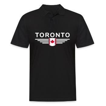 T-shirt de fan de Toronto pour les amoureux du Canada - Polo Homme - noir - Devant - Kai (181cm)