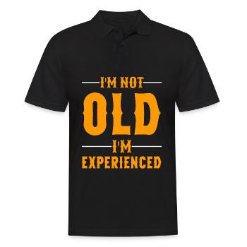 I'm not old I'm experienced funny Age sayings - Männer Poloshirt - Schwarz - Vorne - Kai (181cm)