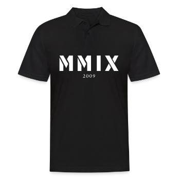 Chiffre romain année de naissance Fabriqué en 2009 - Polo Homme - noir - Devant - Kai (181cm)