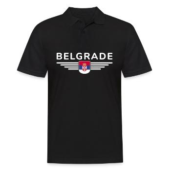 T-Shirt Belgrade – Pour les fans de la capitale - Polo Homme - noir - Devant - Kai (181cm)