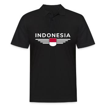 Indonésie Fan Outfit Design T Shirt - Polo Homme - noir - Devant - Kai (181cm)