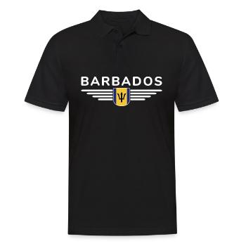 Barbados T-Shirt: Karibik-Feeling pur - Männer Poloshirt - Schwarz - Vorne - Kai (181cm)
