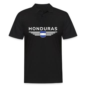 Honduras T-Shirt für Fans - Männer Poloshirt - Schwarz - Vorne - Kai (181cm)