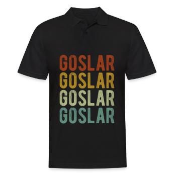 Goslar Stadt Retro Vintage - Männer Poloshirt - Schwarz - Vorne - Kai (181cm)