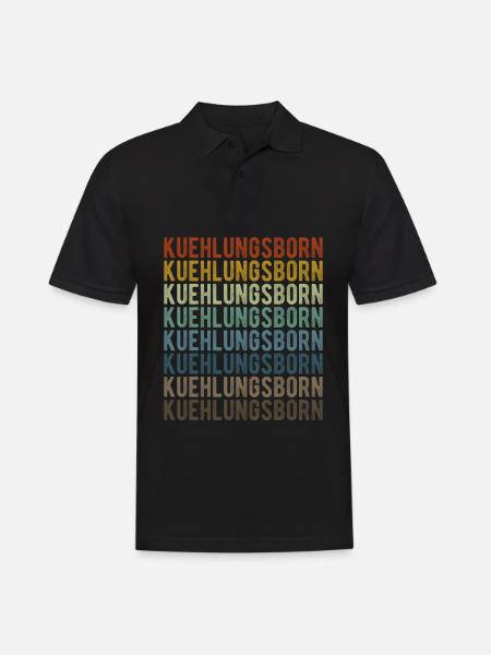 Kuehlungsborn Stadt Retro Vintage - Männer Poloshirt - Schwarz