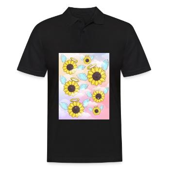 Angelcore Aesthetic Sunflower Angel - Men's Polo Shirt - black - Front - Kai (181cm)