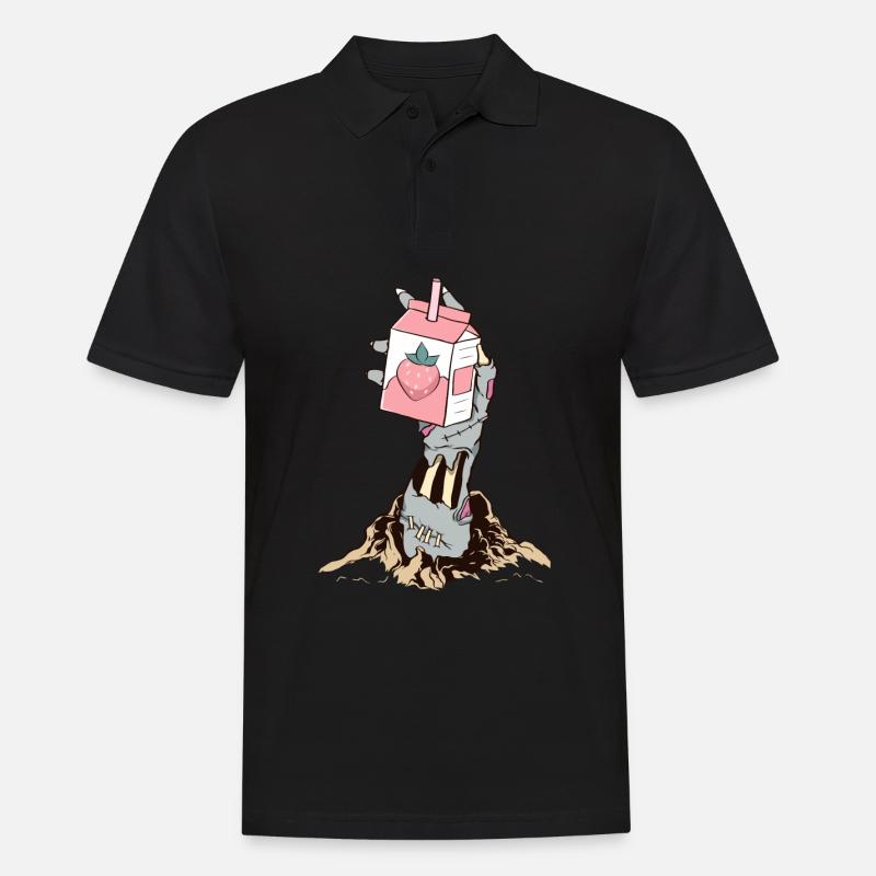 Zombiecore Esthétique Zombie Squelette Main - Polo Homme - noir