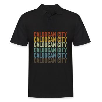 Caloocan City Philippines Rétro Vintage - Polo Homme - noir - Devant - Kai (181cm)