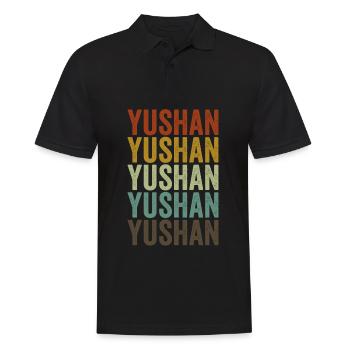 Yushan China Retro Vintage - Men's Polo Shirt - black - Front - Kai (181cm)