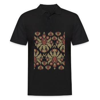 Motif Esthétique Baroque Old Vintage Grunge - Polo Homme - noir - Devant - Kai (181cm)