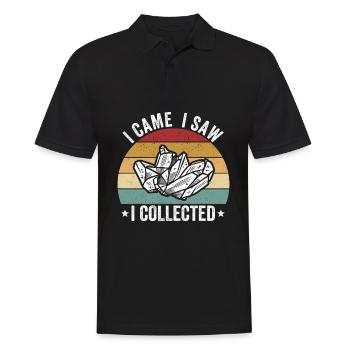 Lustiger Geologe auf Steinjagd - Männer Poloshirt - Schwarz - Vorne - Kai (181cm)
