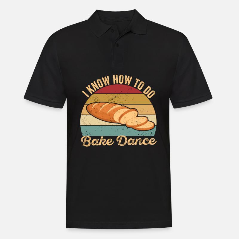 Funny bread baker - Men's Polo Shirt - black